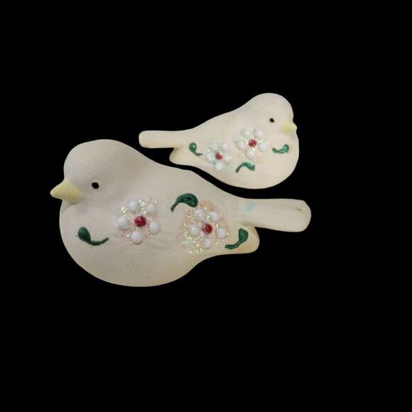 Vintage Pair of Porcelain Bird Figurines - Picture 3 of 12